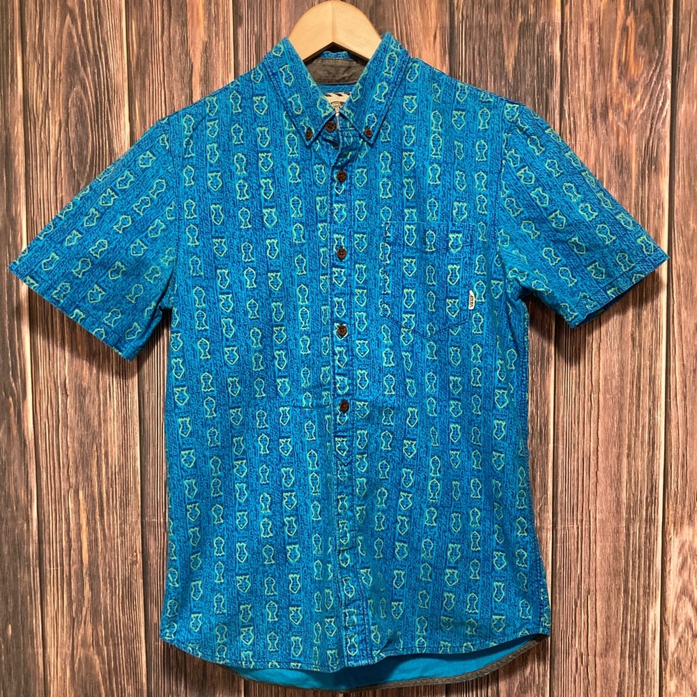 Vans Off The Wall Short Sleeve Button Down Shirt - Men’s Size Small - Picture 1 of 5